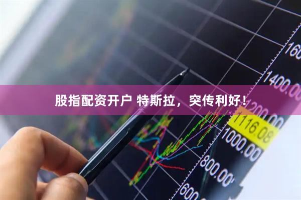 股指配资开户 特斯拉，突传利好！