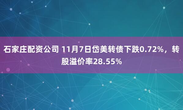 石家庄配资公司 11月7日岱美转债下跌0.72%，转股溢价率28.55%